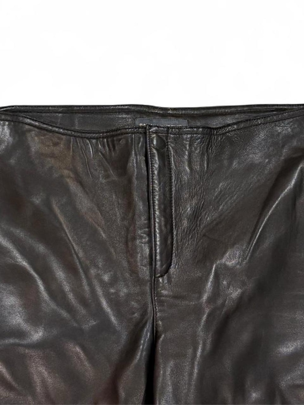 2002 vintage Banana Republic Black Genuine Leather Bootcut Pants
